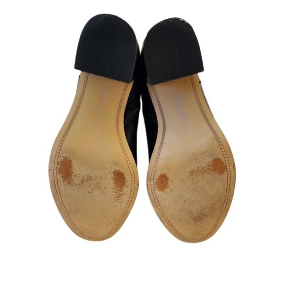 Lands’ End Black Pebbled Leather Knee-High Heeled Boots Women’s 7.5 - Picture 10 of 10